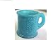 Vintage Toy Blue Milkglass Bead & Shield Mug
