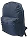Classic Bookbag Basic Backpack Simple School Book Bag Casual Student Daily Daypack 18 Inch with Curved Shoulder Straps Navy Blue