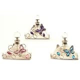 WindsorTech - Frosted Glass Perfume Bottle Bow with Butterfly