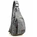 CuteMe Men's Small Canvas Military Messenger Shoulder Travel Hiking Bag Backpack (Gray)