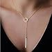 Ammazona Hot Womens Chic Y Shaped Circle Lariat Style Chain Jewelry Necklace