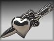 Silver Star "Dagger" Chrome Metal Belt Buckle