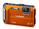 Panasonic Lumix Tough DMC-FT3EG-D Digitalkamera (12 Megapixel, 4,6-fach opt. Zoom, 6,7 cm (2,7 Zoll) Display, GPS, Full HD, bildstabilisiert, 12 m wasserdicht, 2 m sto&szlig;gesch&uuml;tzt) orange