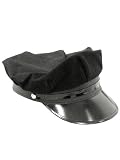 Black Chauffer Hat Police Uniform Hat Black Hat Accessorry Theatrical Production