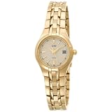 Citizen Ladies Eco-Drive WR100 Gold-Tone Stainless Steel Watch #EW1242-52P by Citizen