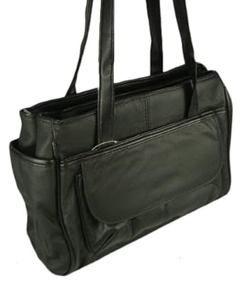 Genuine Leather Womens Handbag w/ Cell Phone Pocket in Choice of Colors