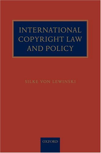 Cover image : International Copyright Law And Policy