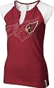 Arizona Cardinals Women's Red High Pitch Split Neck Top