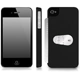 1-Piece Snap On Case (Black) with Card Holder for Apple iPhone 4 and 4S (compatible with AT&T, Sprint, & Verizon models)
