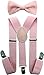 CD Kids, Toddlers Suspender and Bow Tie Set, Adjustable Set and Colors for Boys and Girls (Wedding Pink)