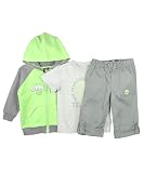 Timberland "Haverhill" 3-Piece Outfit (Sizes 0M - 9M) - pewter, 3 - 6 months