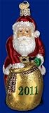 2011 Santa Glass Ornament