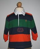 Polo By Ralph Lauren Boys Striped Rugby Shirt w/ Polo Pony