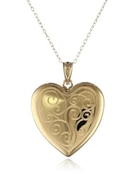 Momento Lockets Gold Over Silver Heart Shaped Locket Necklace