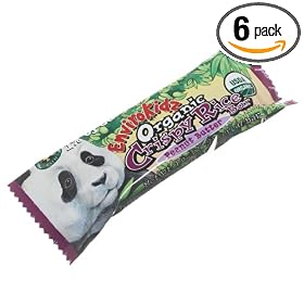 EnviroKidz Organic Panda Crispy Rice Bars, Peanut Butter, 6-Count Boxes (Pack of 6)