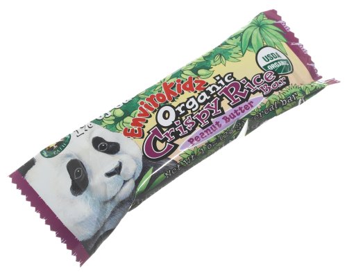 EnviroKidz Organic Panda Crispy Rice Bars, Peanut Butter, 6-Count Boxes (Pack of 6) by EnviroKidz