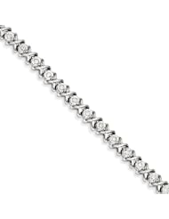 Sterling Silver Rhodium Plated Diamond Bracelet