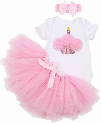 Dorara(TM) Toddle Baby Girl 1st Birthday Outfit TuTu Skirt (L:(6-12 months), Pink)