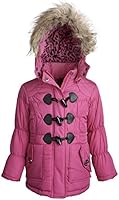 Dollhouse Baby Girls Down Alternative Removable Hood Fleece Lined Winter Coat