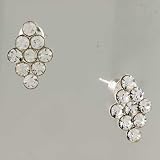 Diamond April Birthstone Earrings Crystal Stud
