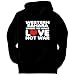Western Sahara WHERE WE MAKE LOVE NOT WAR Countries Mens Hoodie (Black, Sizes X-Small - XXX-Large)