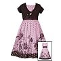 Plus Size Girls PINK BROWN Dress Bolero RARE EDITIONS Spring 10.5-18.5