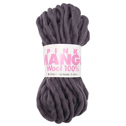 Mango 100 % Wool Rupee Yarn / Wool Mangoes Hat Style Yarn (Charcoal)
