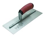 MARSHALLTOWN The Premier Line 780SD 11-Inch by 4-1/2-Inch Notched Trowel V with Curved DuraSoft Hand