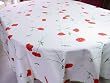 Poppy Poppies print heavy cotton print design round tablecloth French design 90 inch diameter