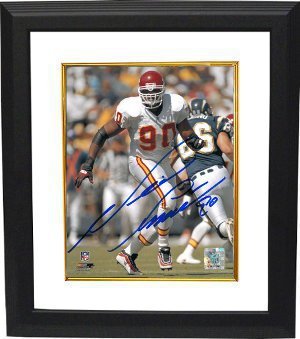 Neil Smith signed Kansas City Chiefs 8x10 Photo Custom Framed- Smith Hologram