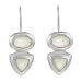 Sterling Silver and White Opal Earrings