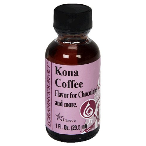 LorAnn Oil-Soluble Flavors for Chocolate, Kona Coffee Oil, 1-Ounce Bottles (Pack of 4) by LorAnn Oils