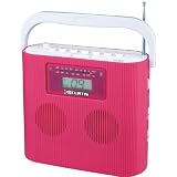 Curtis Portable CD Player AM FM Radio Boombox Pink Electronics portable radio