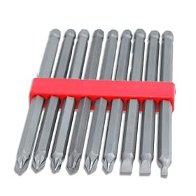 6" Power Driver Bit Set - 9 Sizes/Styles -9 Piece