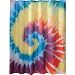 InterDesign Tie Dye Shower Curtain, Bright Colors