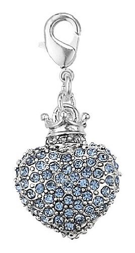 Pilgrim Damen-Charm Herz blau versilbert 560-311 Preisvergleich