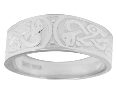 Discount Men's Sterling Silver Irish Celtic Wedding Ring Band