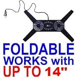 USB Foldable Laptop Notebook Cooler Pad with 2 Cooling Fans