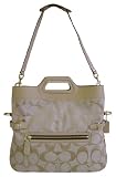 Coach Signature Bonnie Foldover Shoulder Bag 13386 Khaki Sand