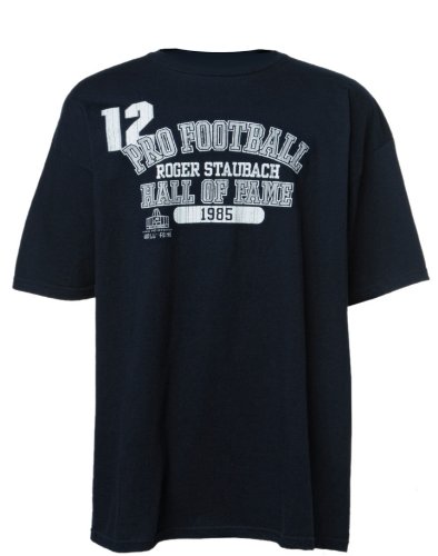 NFL Men's Dallas Cowboys Roger Staubach Pro-Football Hall Of Fame Short Sleeve T-Shirt, Navy, Medium
