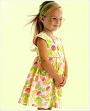 Le Top Tulip Time Light Pastel Tulips & Daffodil Print Dress