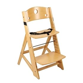 Keekaroo Adjustable Height Right Wood High Chair - Natural