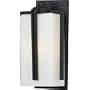 Quoizel KK8306K Keane 1 Light Outdoor Wall Light in Mystic Black with Opal Etched Glass glass