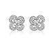 0.25 Carat Diamond Flower Cluster Earrings in 14K title=