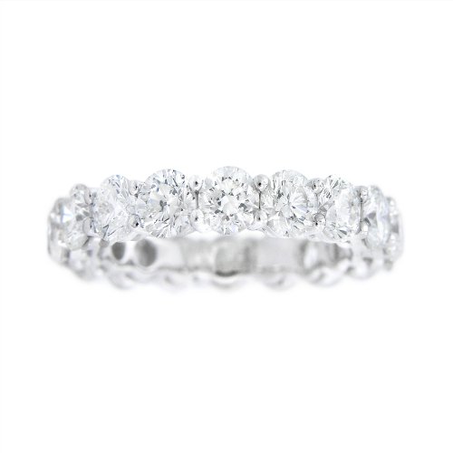 Diamond 18k White Gold Eternity Wedding Band 