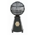 Fanimation FP3320BL-220 Fargo 220V Table Fan in Black with Satin Nickel Accents