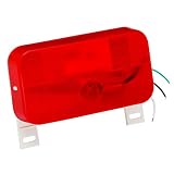 Bargman 34-92-003 #92 Series Red Surface Mount Tail Light with License Bracket by Bargman