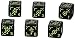 Q Workshop QWO6IE21 Ingress Dice - Ingress D6 Dice Set: Enlightened (6) Game Accessory