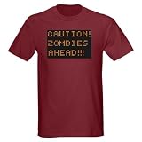 Thumbnail image for Road Sign Zombies Ahead Funny Dark T-Shirt by CafePress