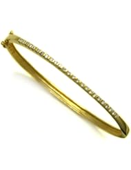 14K Gold Classic Diamond Bangle